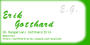 erik gotthard business card